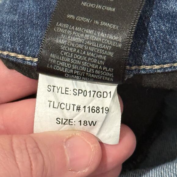 Kut From The Kloth Catherine Boyfriend Jeans Womens 18W Distressed Stretch Blue - Picture 3 of 10